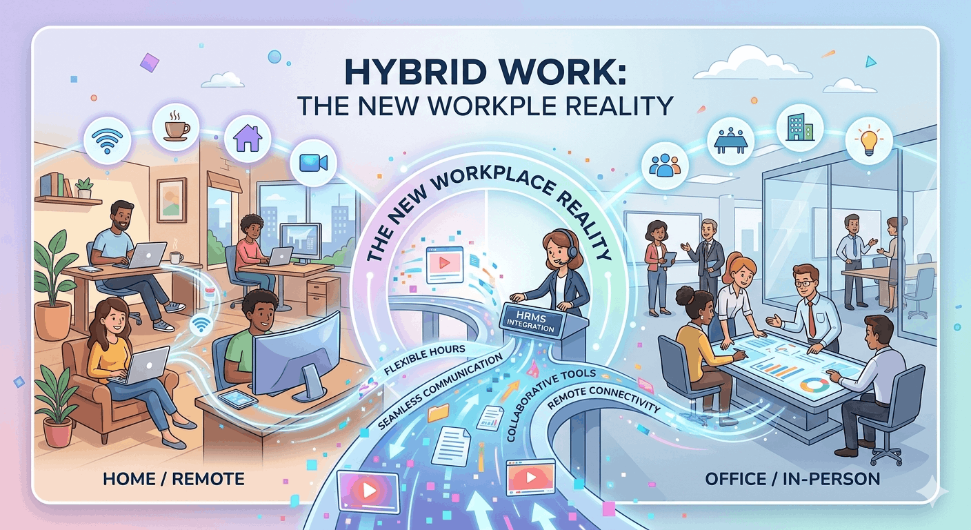 Hybrid Work: The New Workplace Reality cover image - HR Vinda blog
