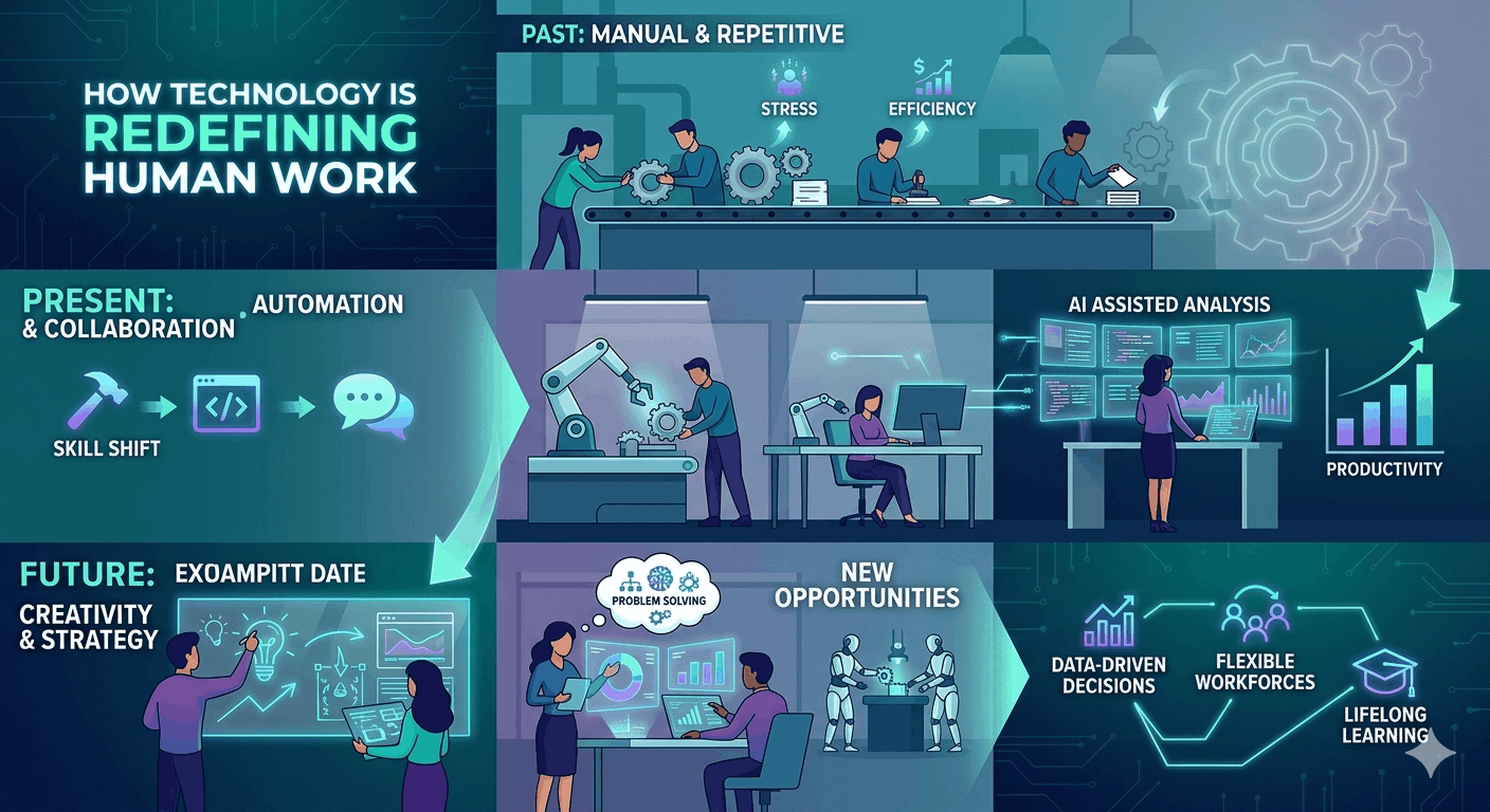 How Technology Is Redefining Human Work cover image - HR Vinda blog